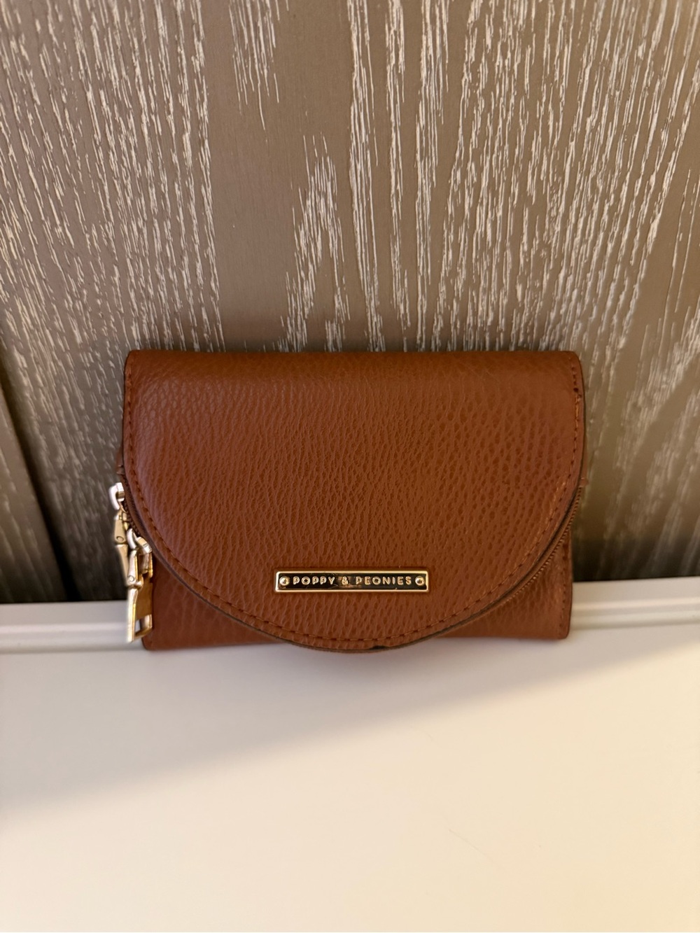 Poppy and Peonies Margaux Wallet - Chestnut